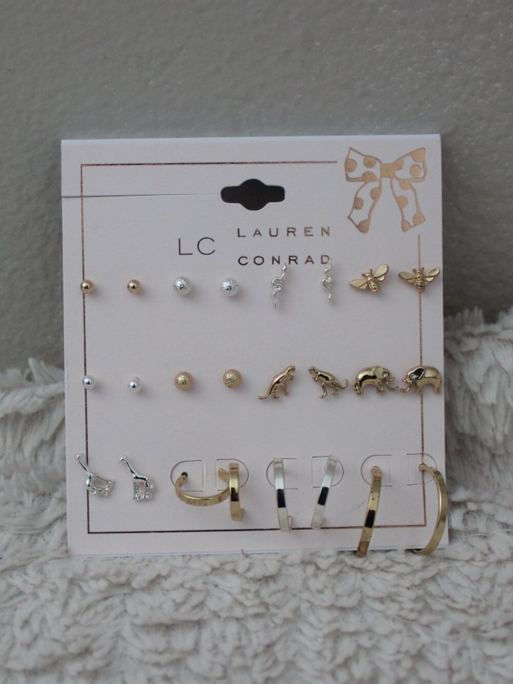 LC Lauren Conrad 12 Pair Whimsy Critters Earring Set